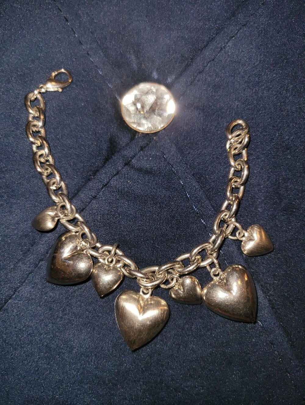 Silver Heart Charm Bracelet
